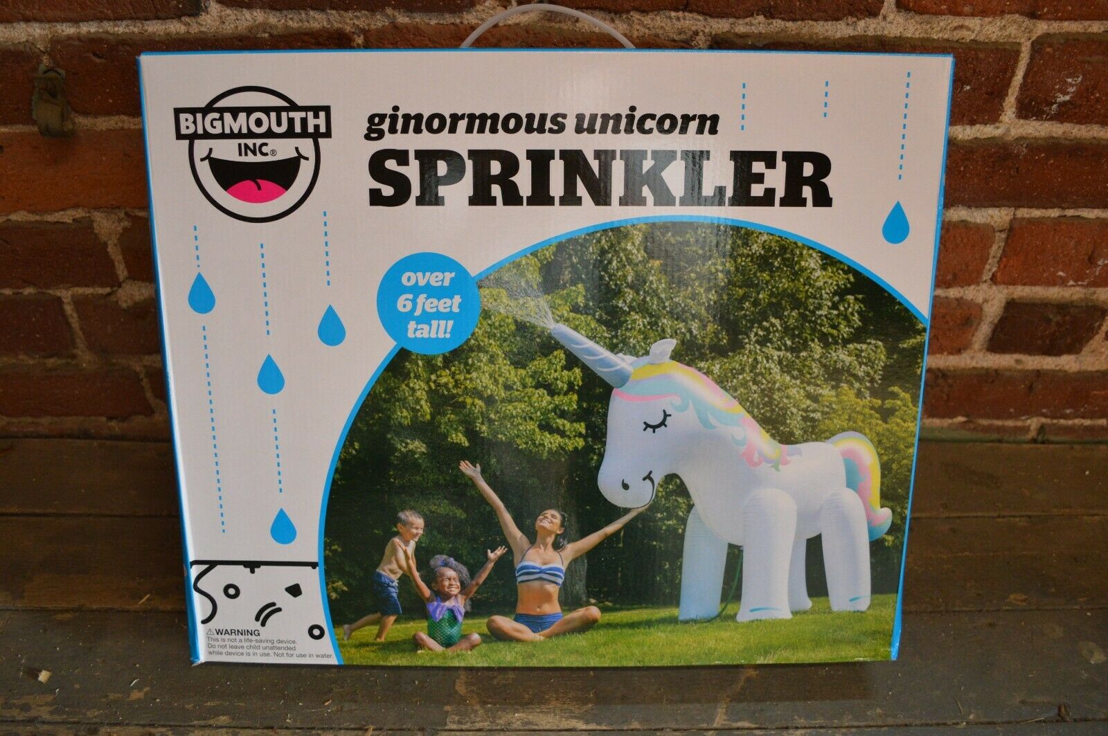 Big Mouth Toys Ginormous Unicorn Sprinkler  6 Feet Tall Shipped Without Box